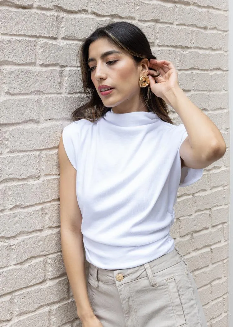 Amara Crop Tee-White