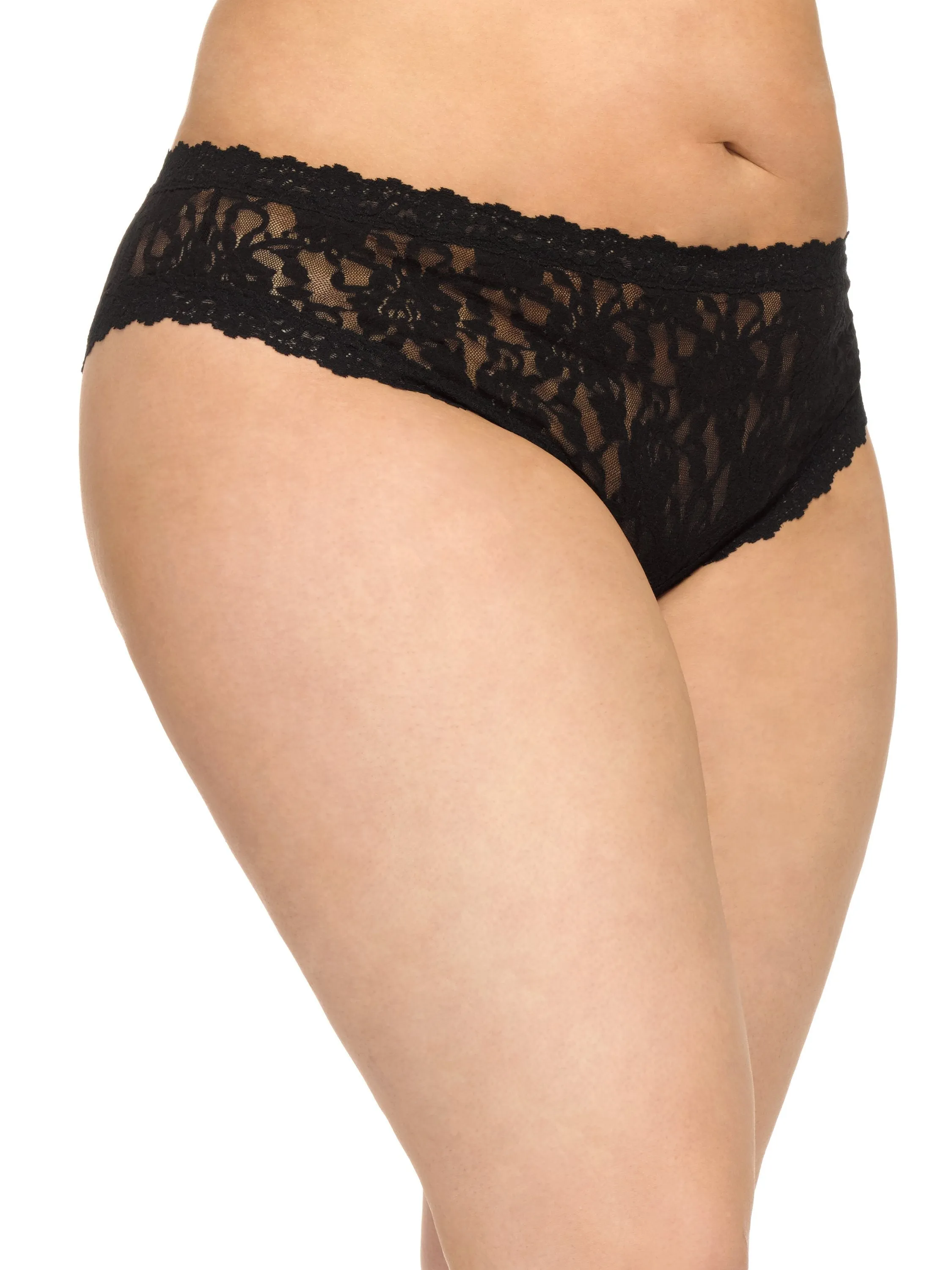 &oh™ Plus Size Signature Lace Crotchless Cheeky Hipster