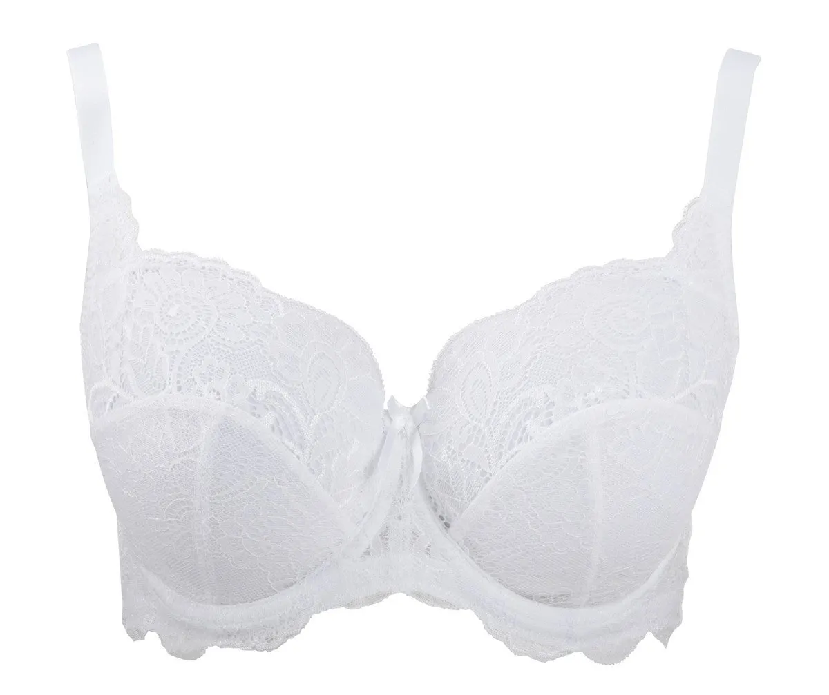 Andorra White Full Cup Bra - Panache