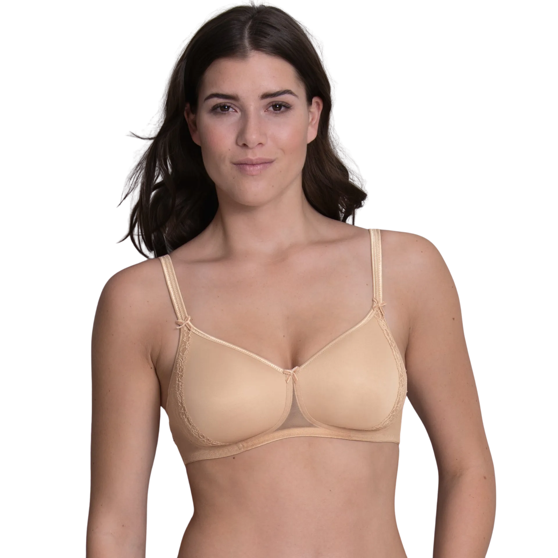 Anita Rosa Faia Lace Rose Wireless Contour Bra, Desert