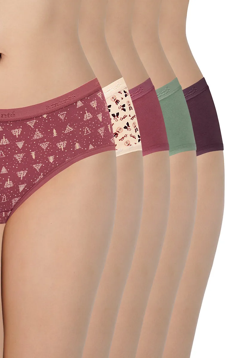 Assorted Low Rise Hipster Panties (Pack of 5)