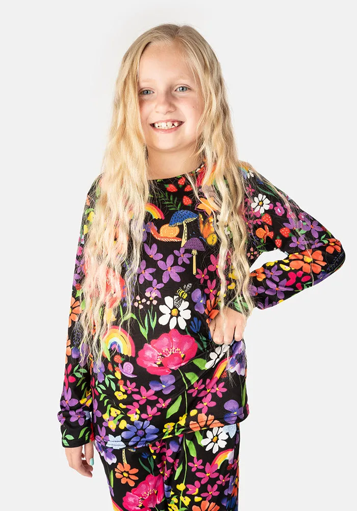 Children's Rainbow Garden Print Pyjama Set (Carmelo)