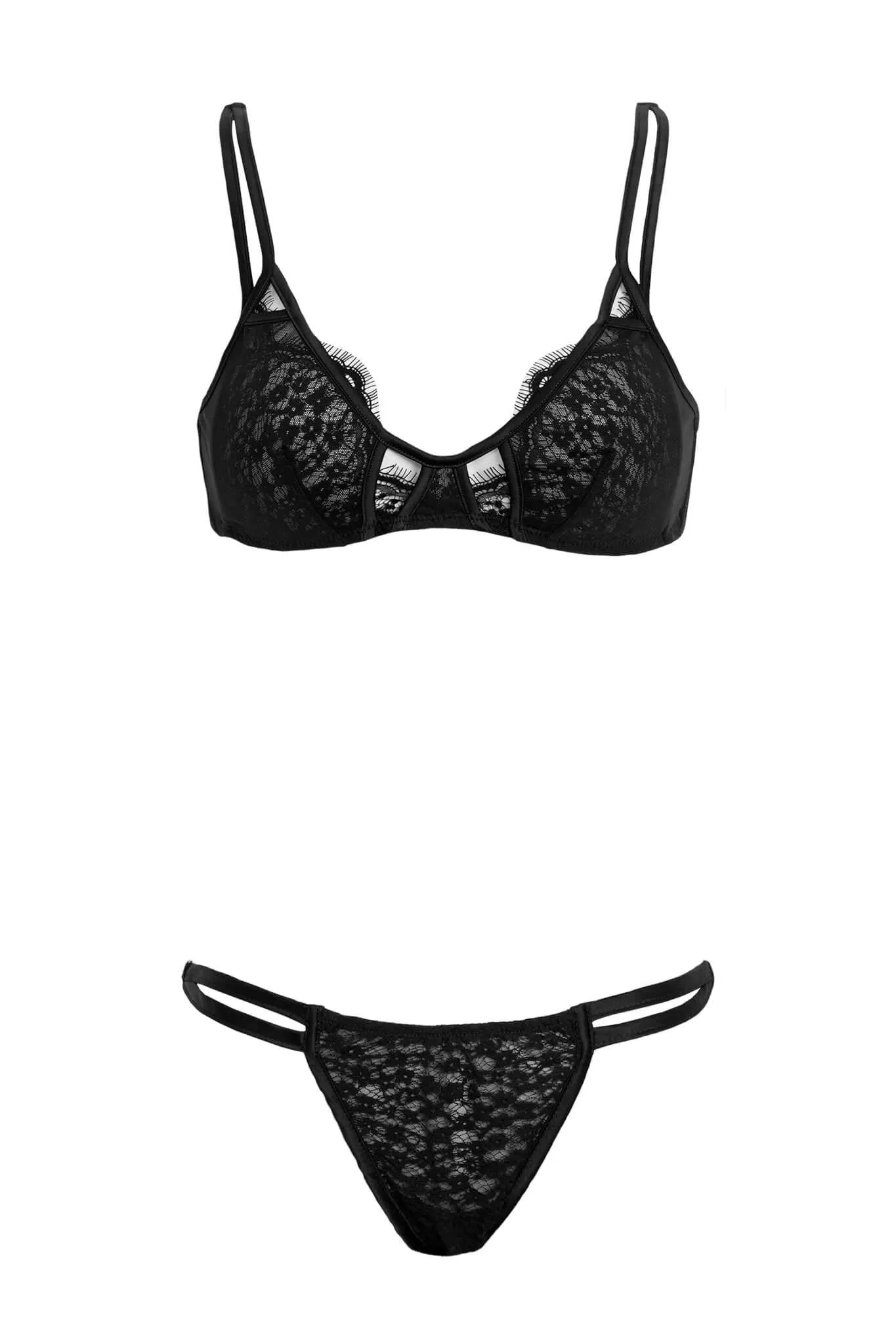 Clio Double Cup Bralette & Soriya Thong Set