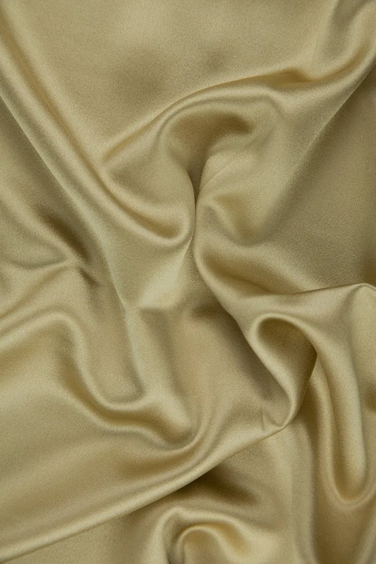 Desert Mist Silk Crepe Back Satin Fabric