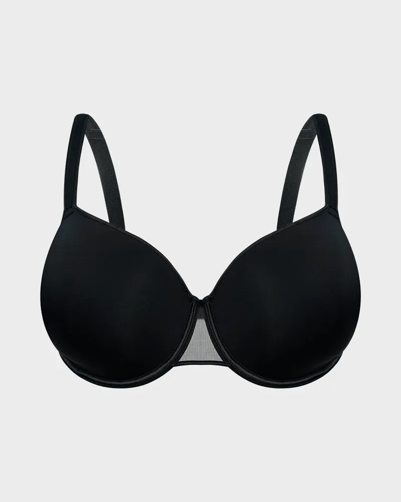 Full Coverage Mesh Accented Molded Cup Underwired Bra