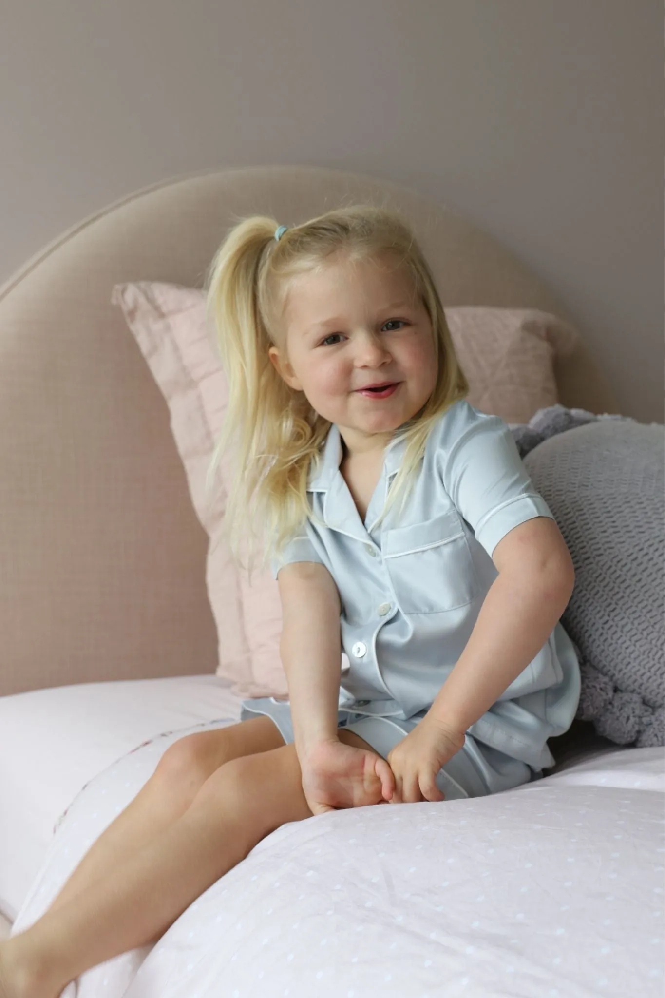 Grace Childen's Pyjama Set - Eggshell Blue