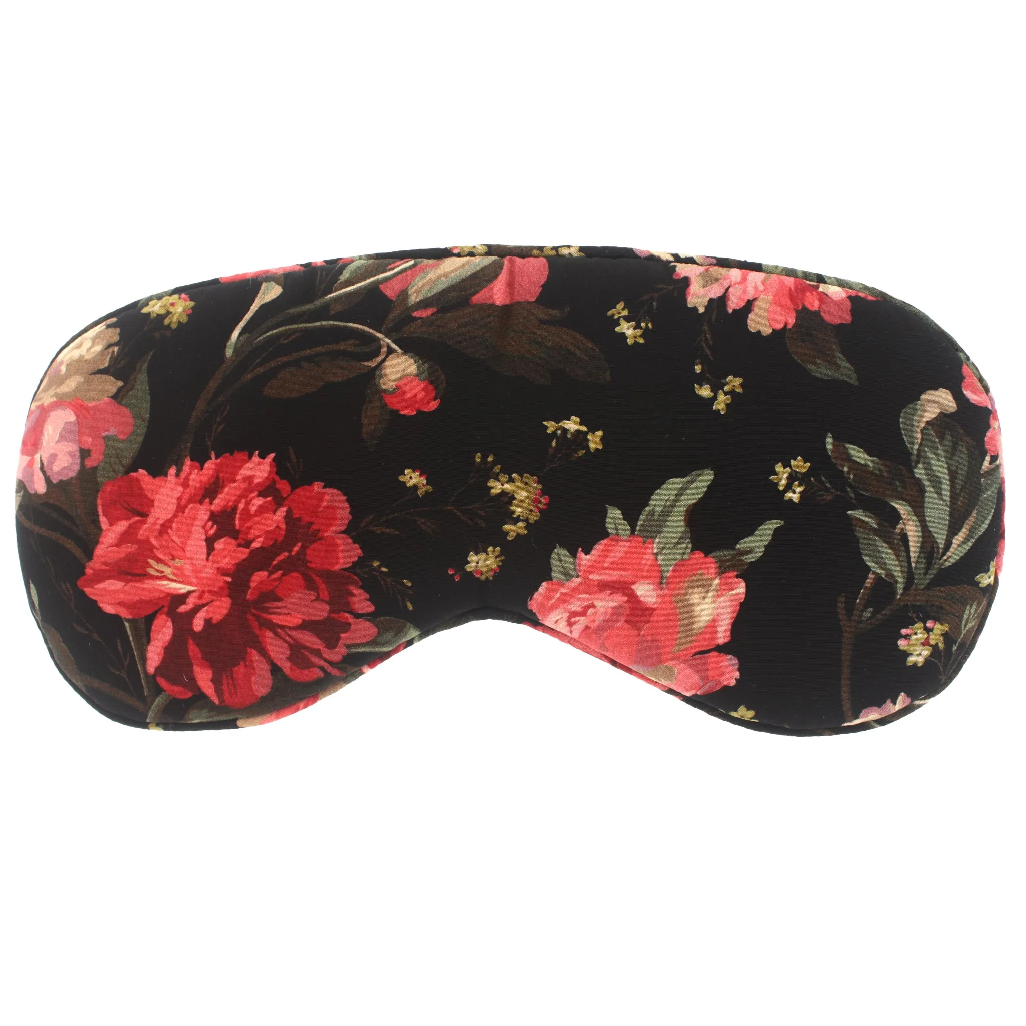 Hypnos Silk Sleep Mask in Black Decadent Blooms Liberty Print