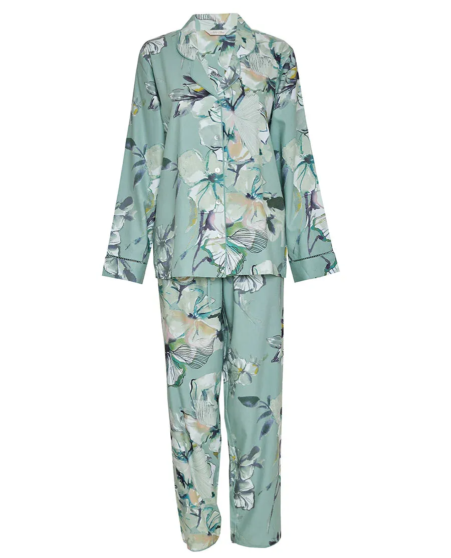 Julia Floral Print Longsleeve PJ Set Sage