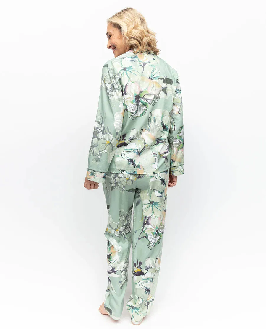 Julia Floral Print Longsleeve PJ Set Sage