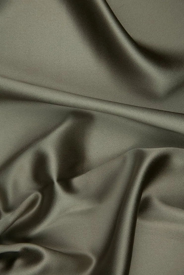 Light Taupe Silk Crepe Back Satin Fabric