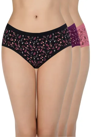 Low Rise Print Hipster Panties (Pack of 3)