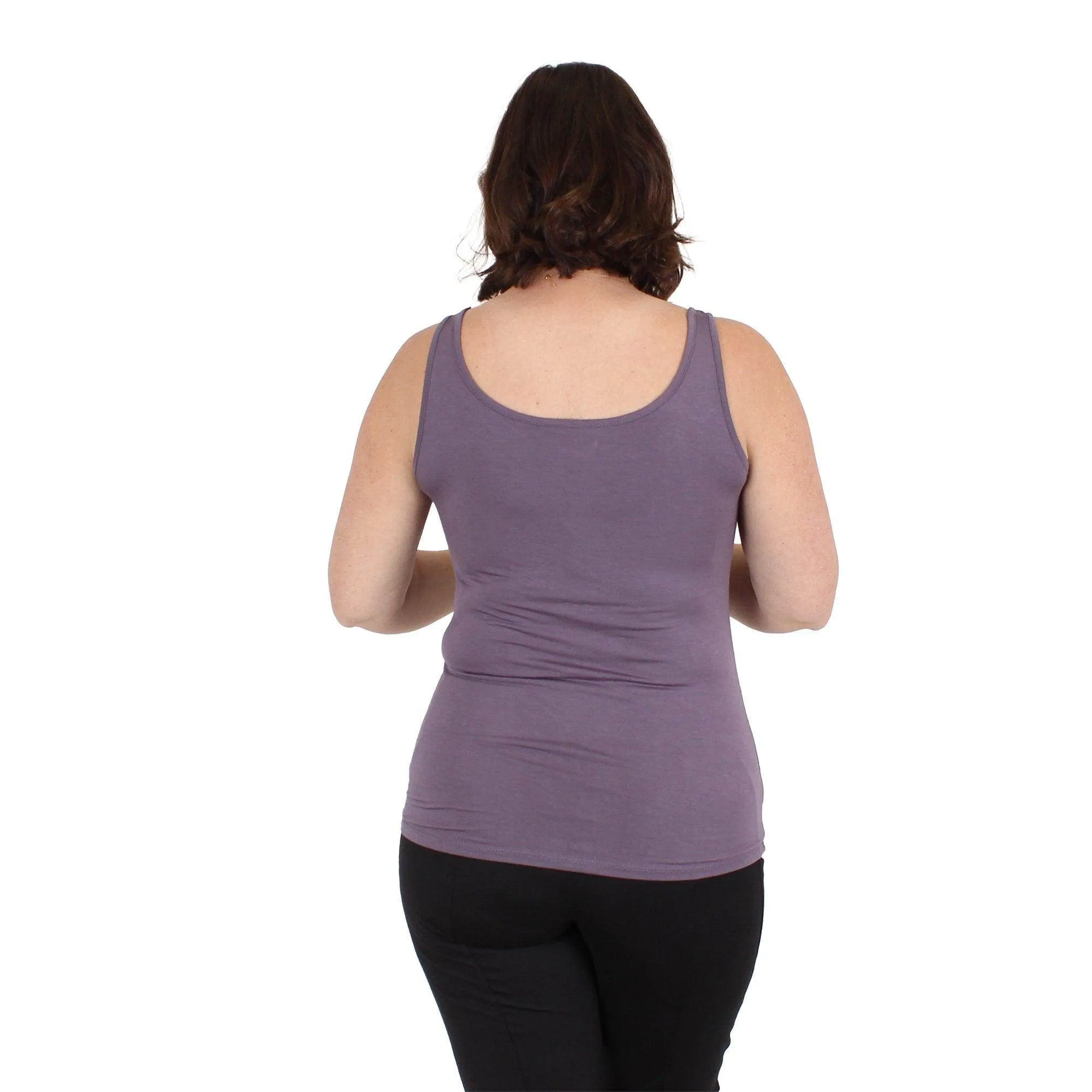 Lux Cotton Modal Tank Top | Dark Purple