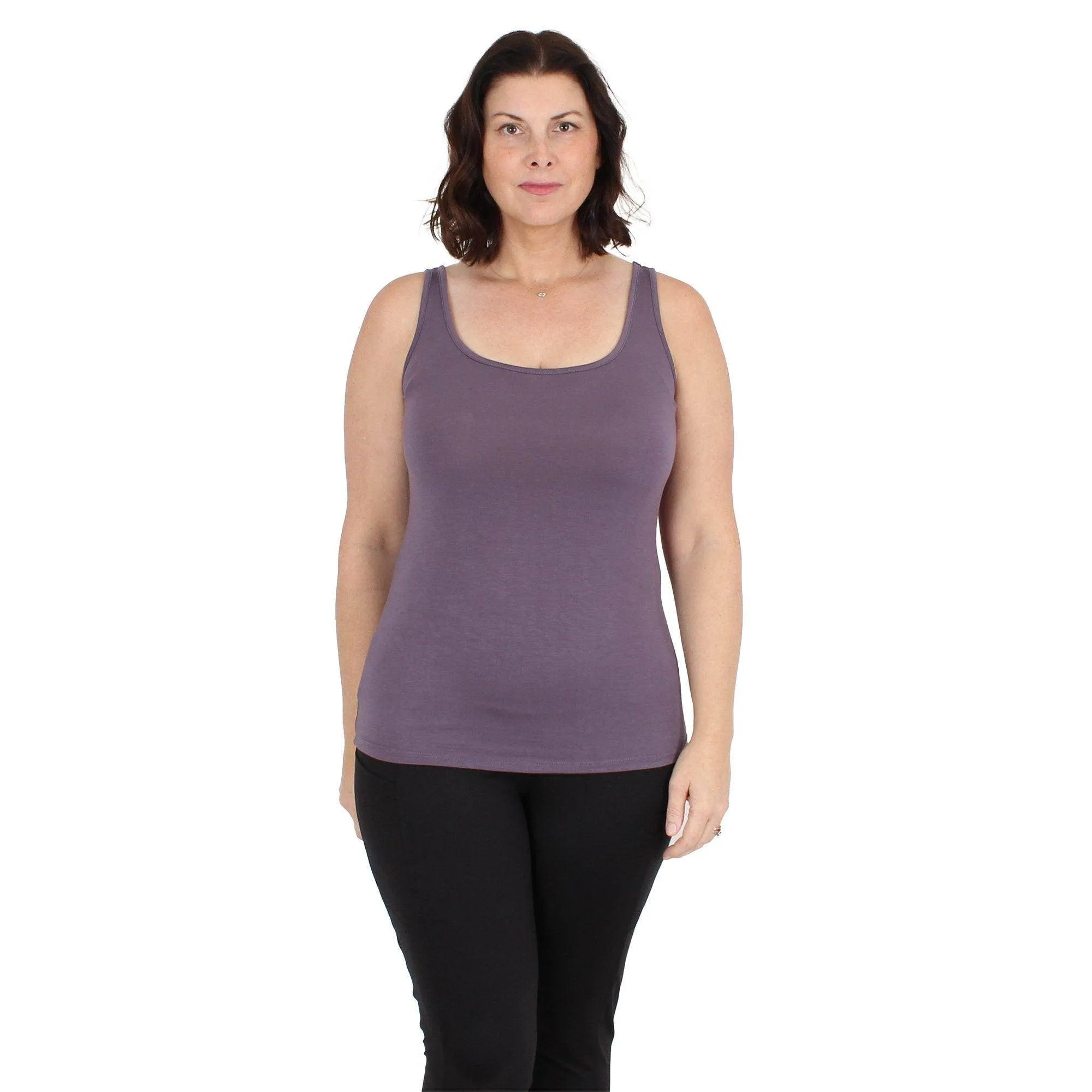 Lux Cotton Modal Tank Top | Dark Purple