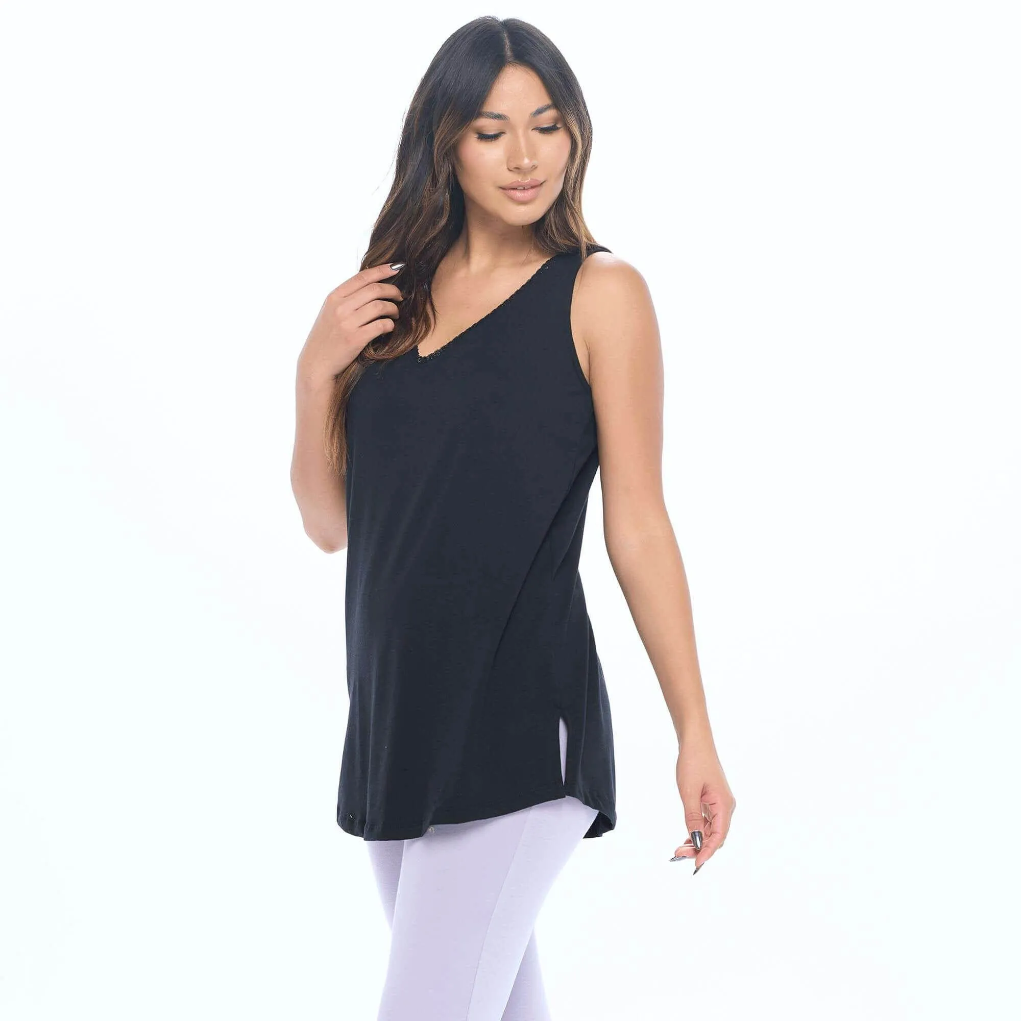 Lux Cotton Tank Sleep Shirt