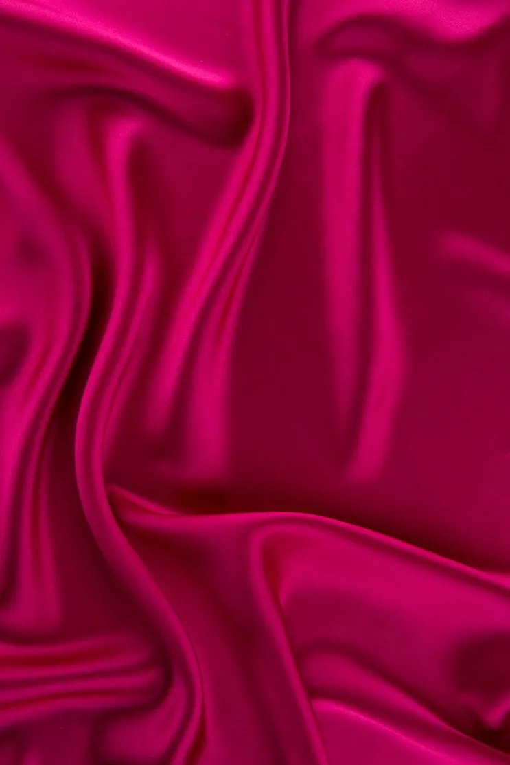 Magenta Stretch Charmeuse Fabric