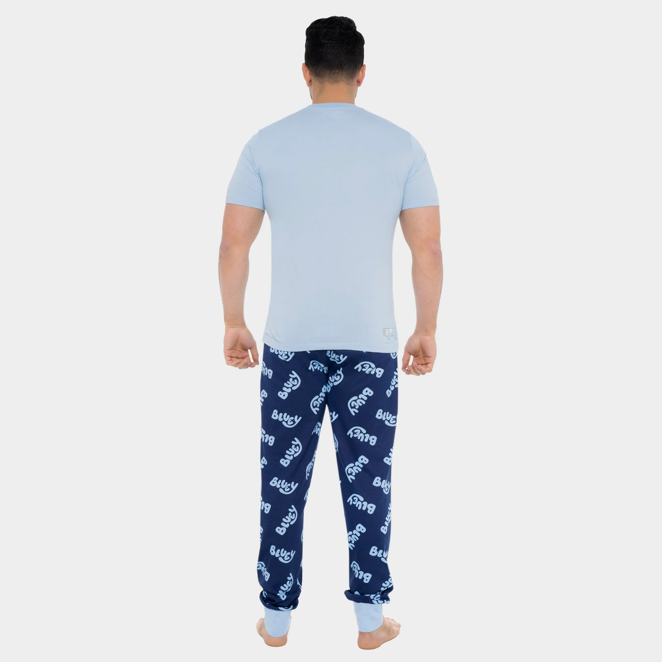 Mens Long Dog Bluey Pyjamas