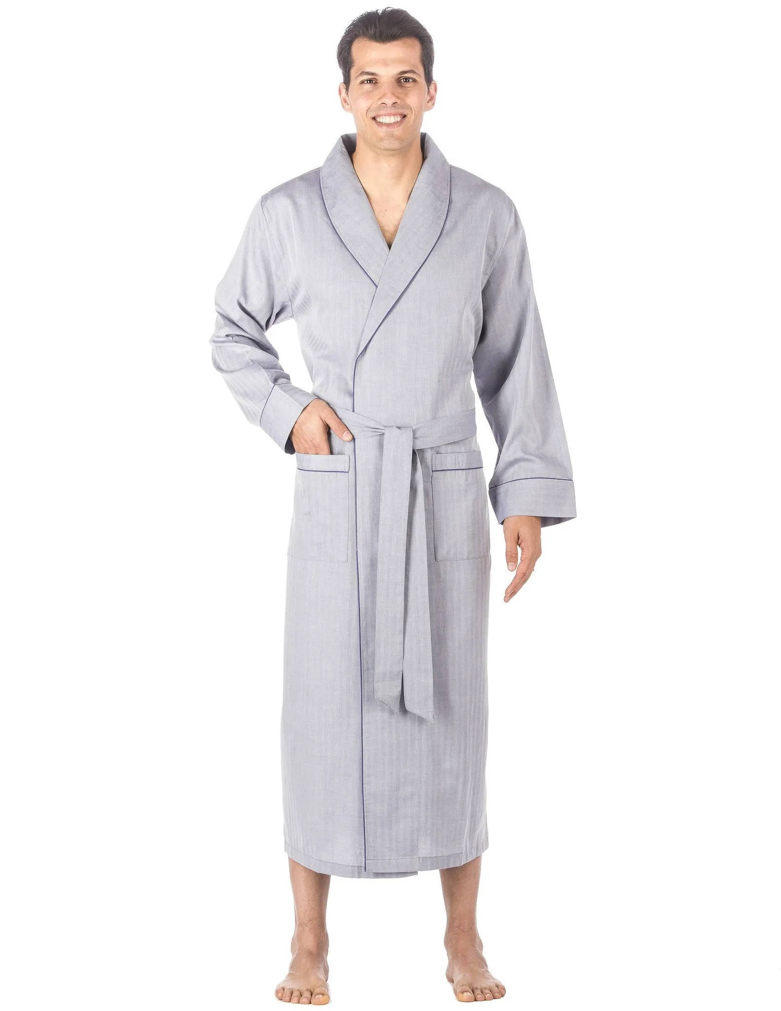 Men's Premium 100% Cotton Full-Length Robe