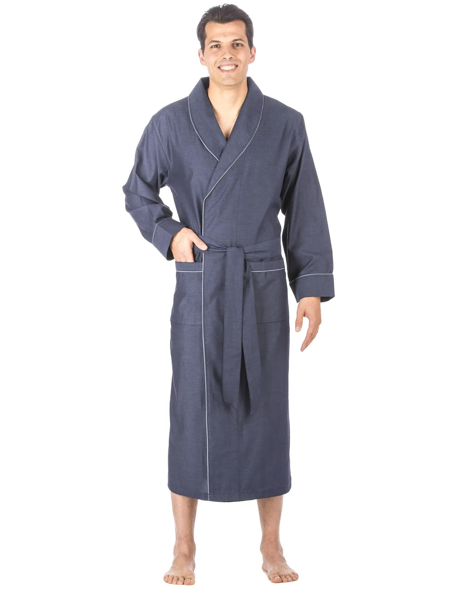 Men's Premium 100% Cotton Full-Length Robe