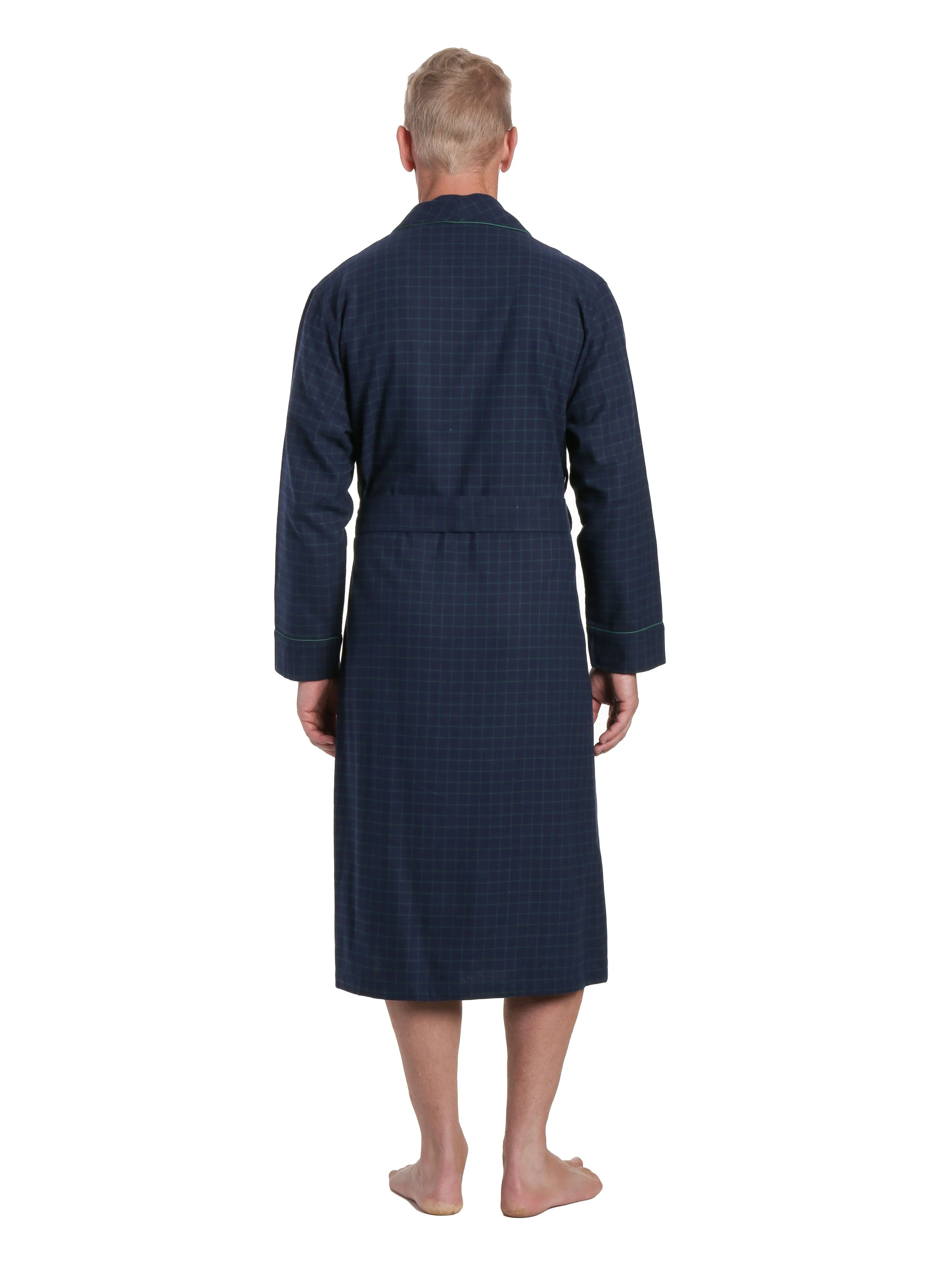 Mens Robe - Premium 100% Cotton Flannel Robe