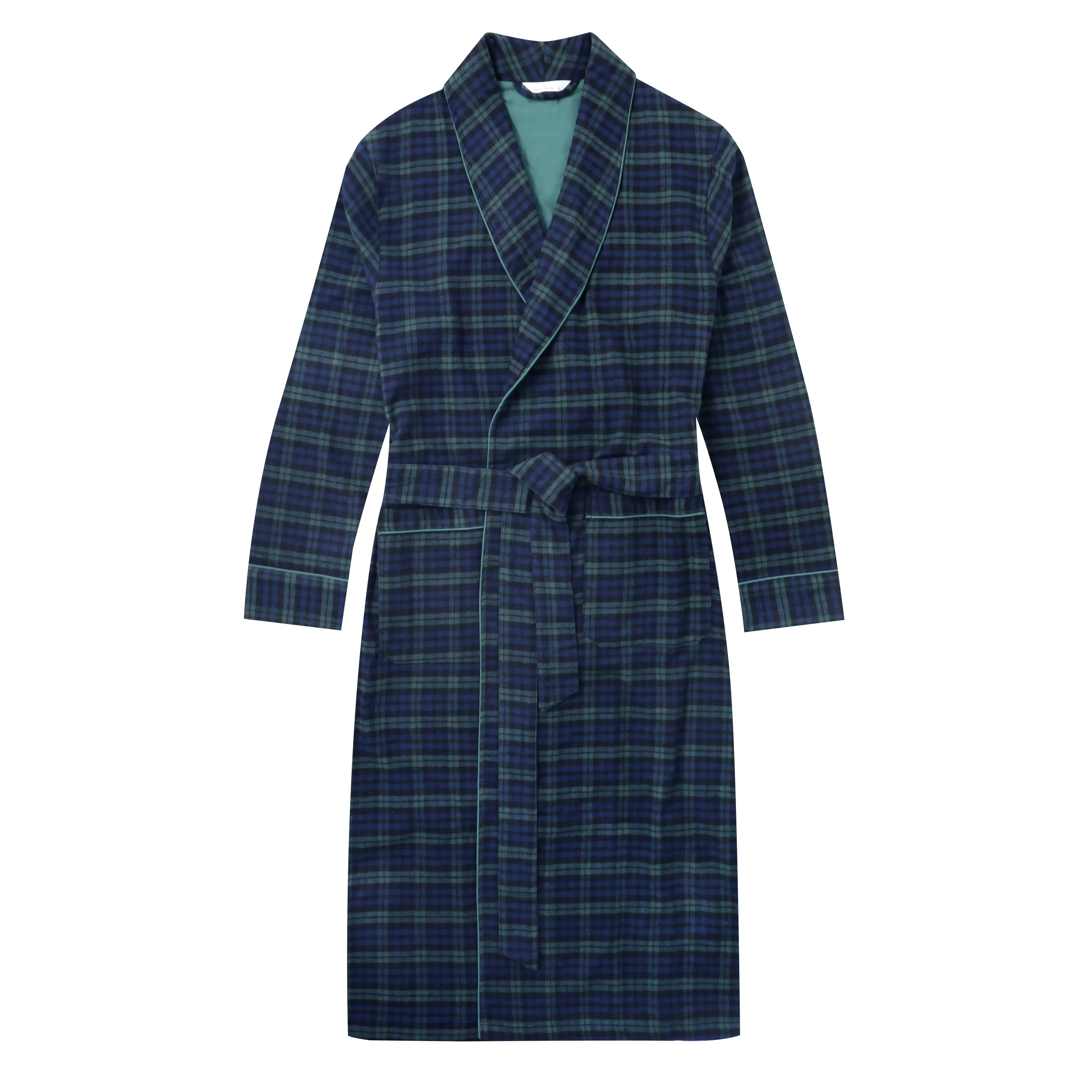 Mens Robe - Premium 100% Cotton Flannel Robe