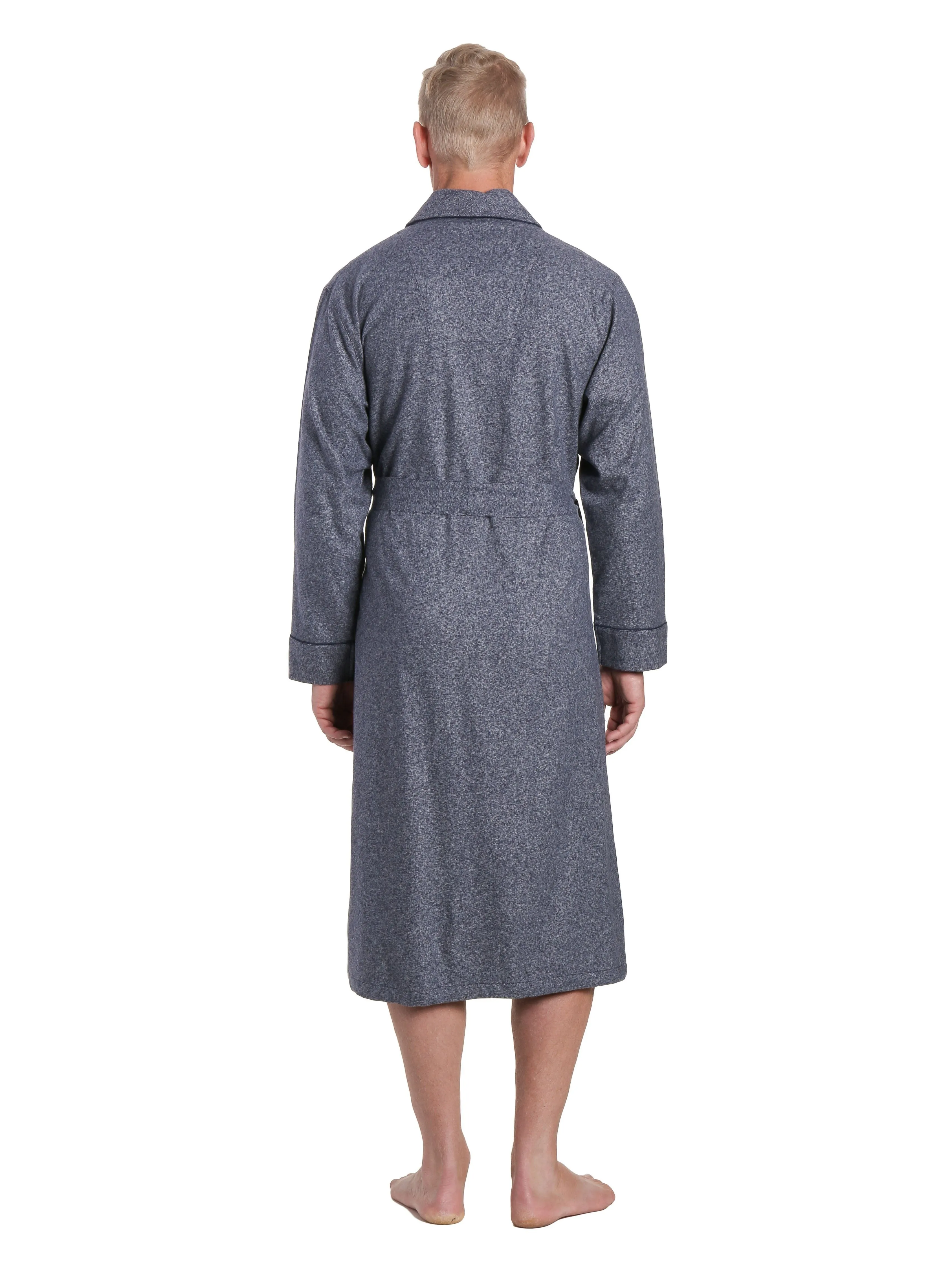 Mens Robe - Premium 100% Cotton Flannel Robe