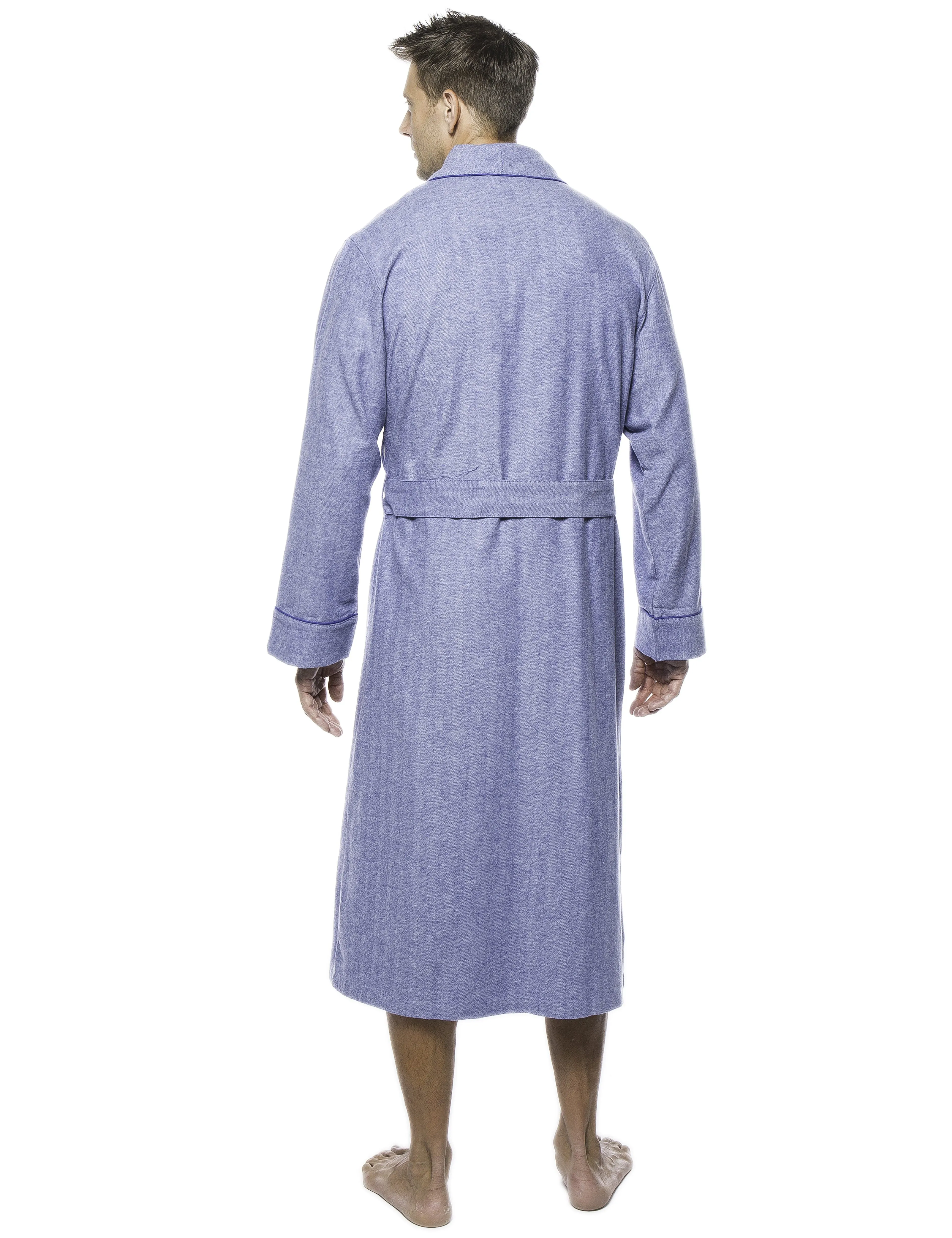 Mens Robe - Premium 100% Cotton Flannel Robe