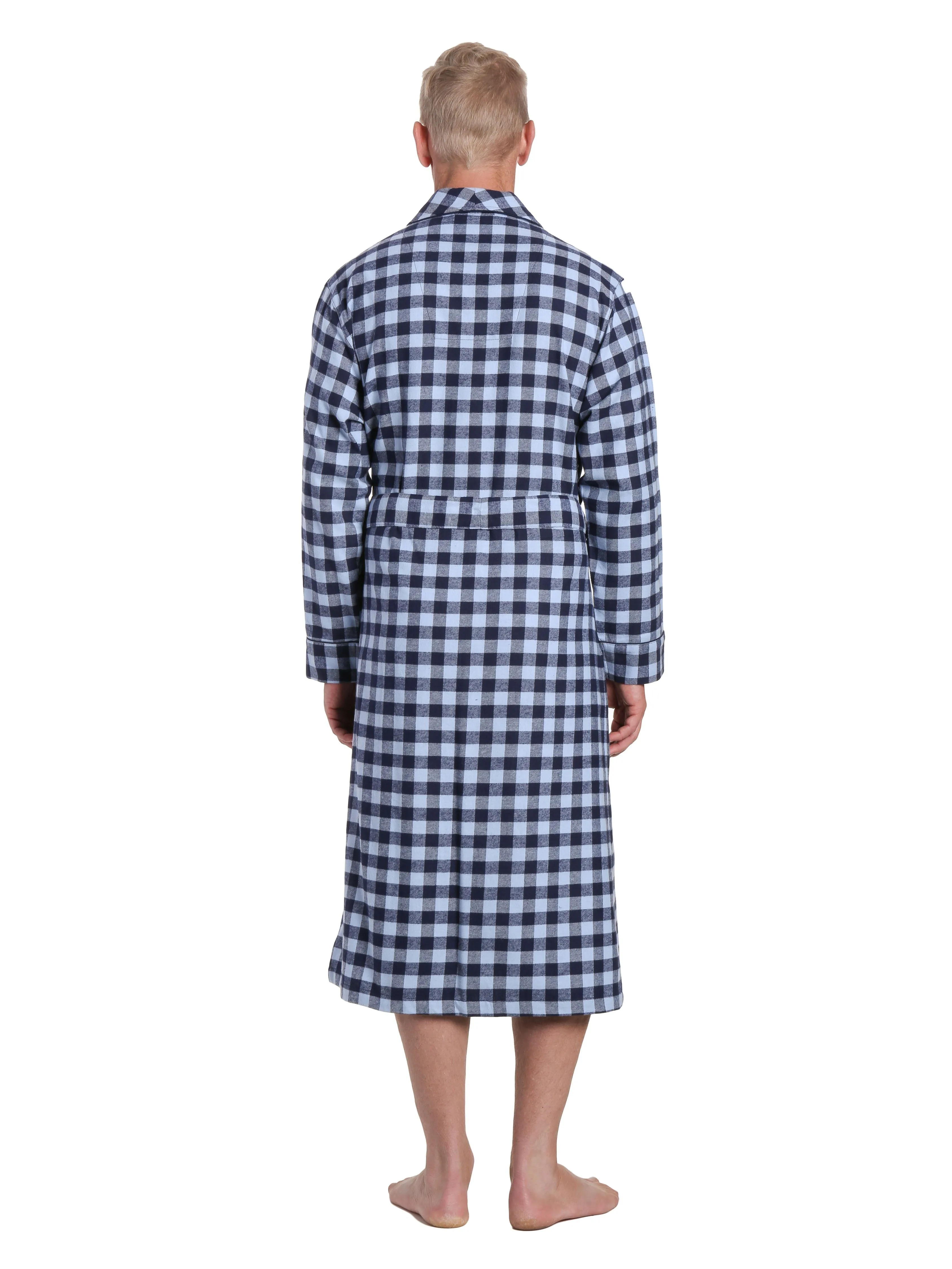 Mens Robe - Premium 100% Cotton Flannel Robe