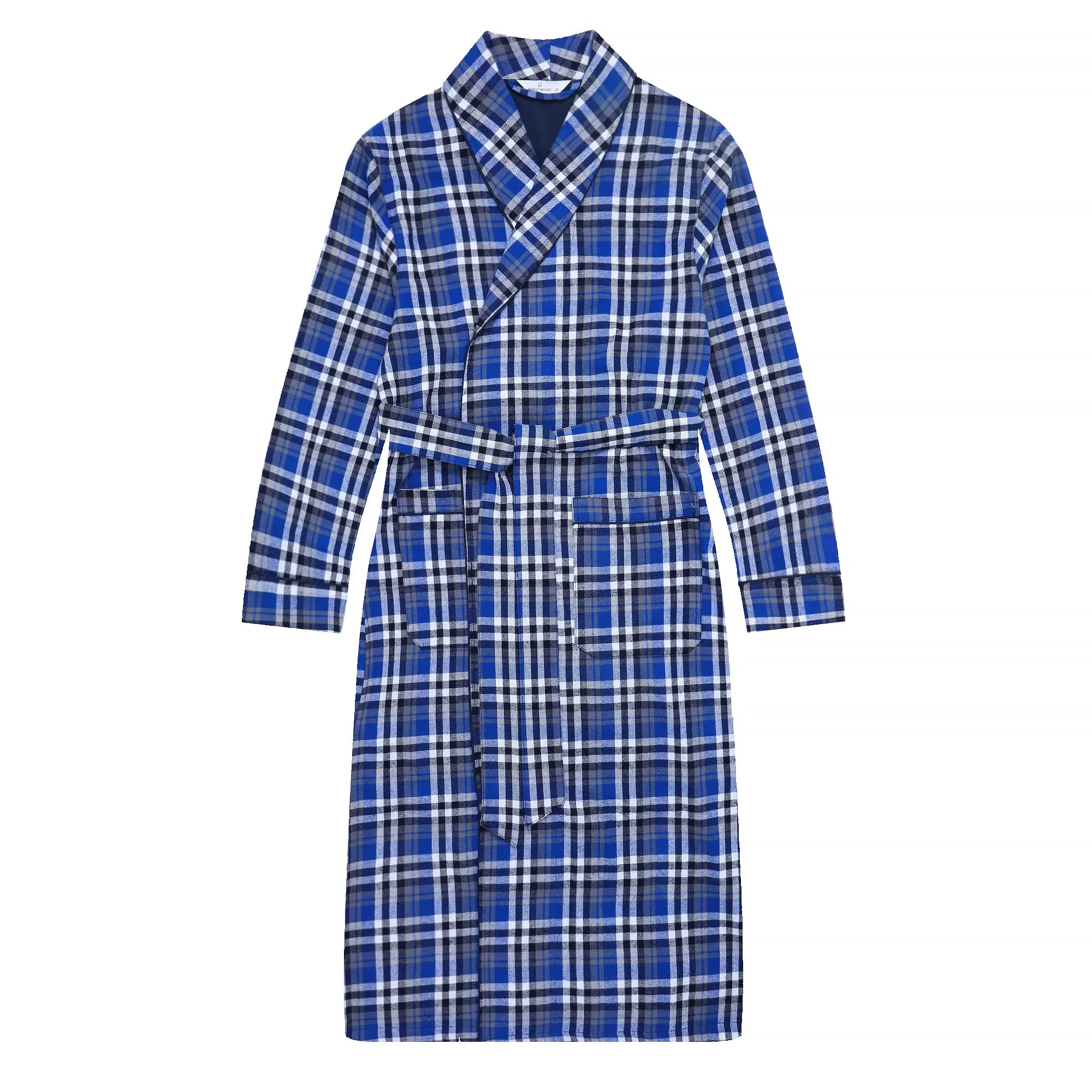 Mens Robe - Premium 100% Cotton Flannel Robe