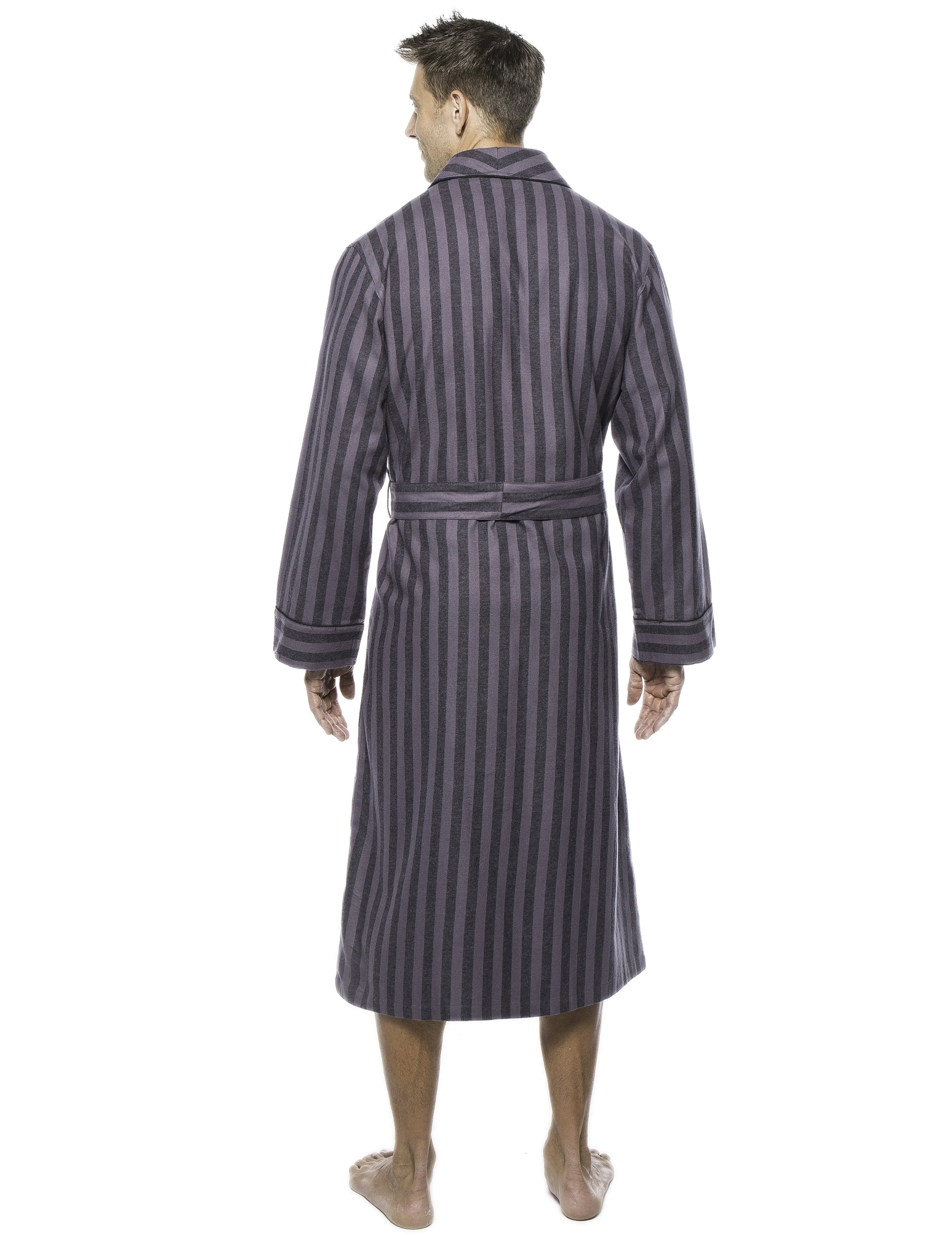 Mens Robe - Premium 100% Cotton Flannel Robe