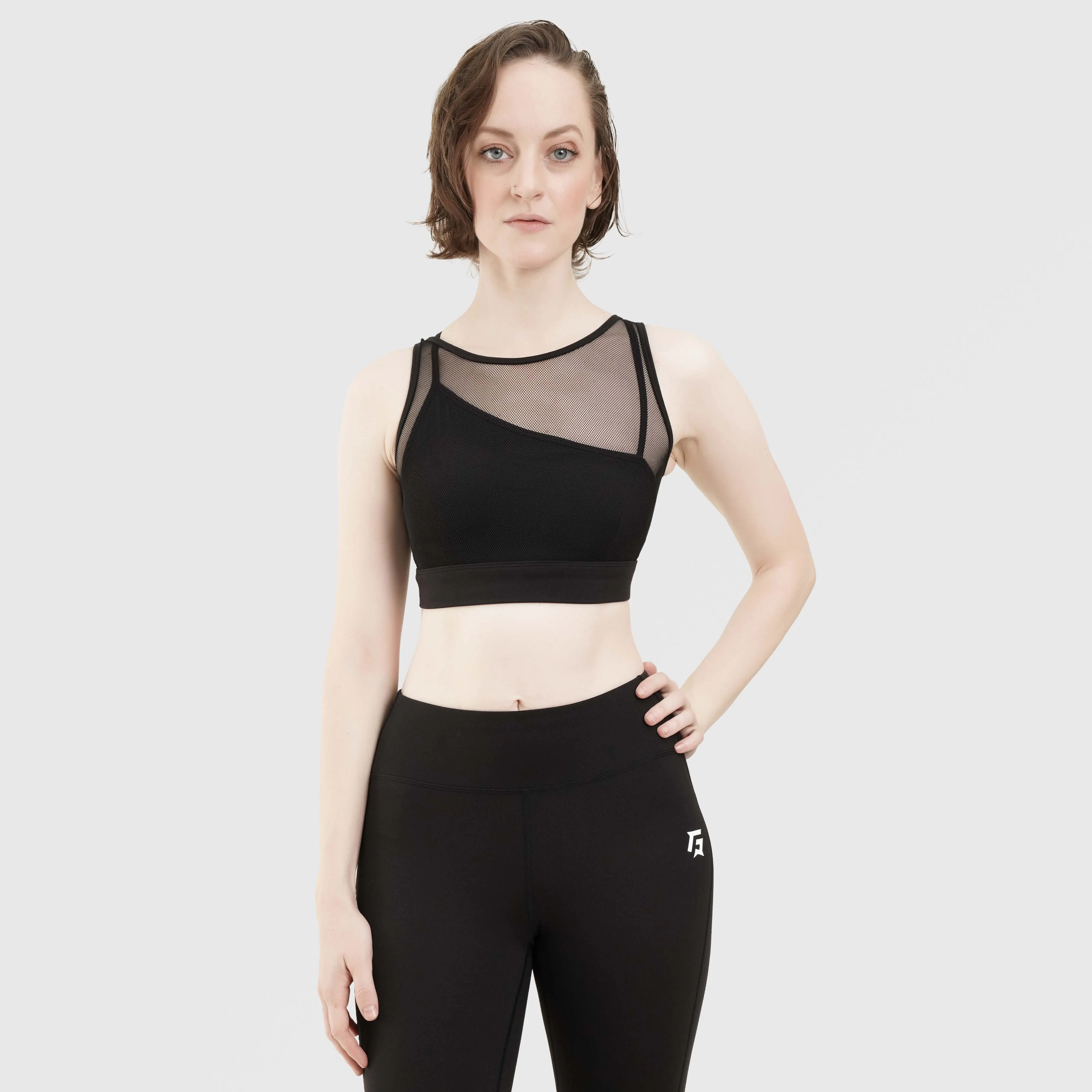 Mesh Sports Bra (Black)