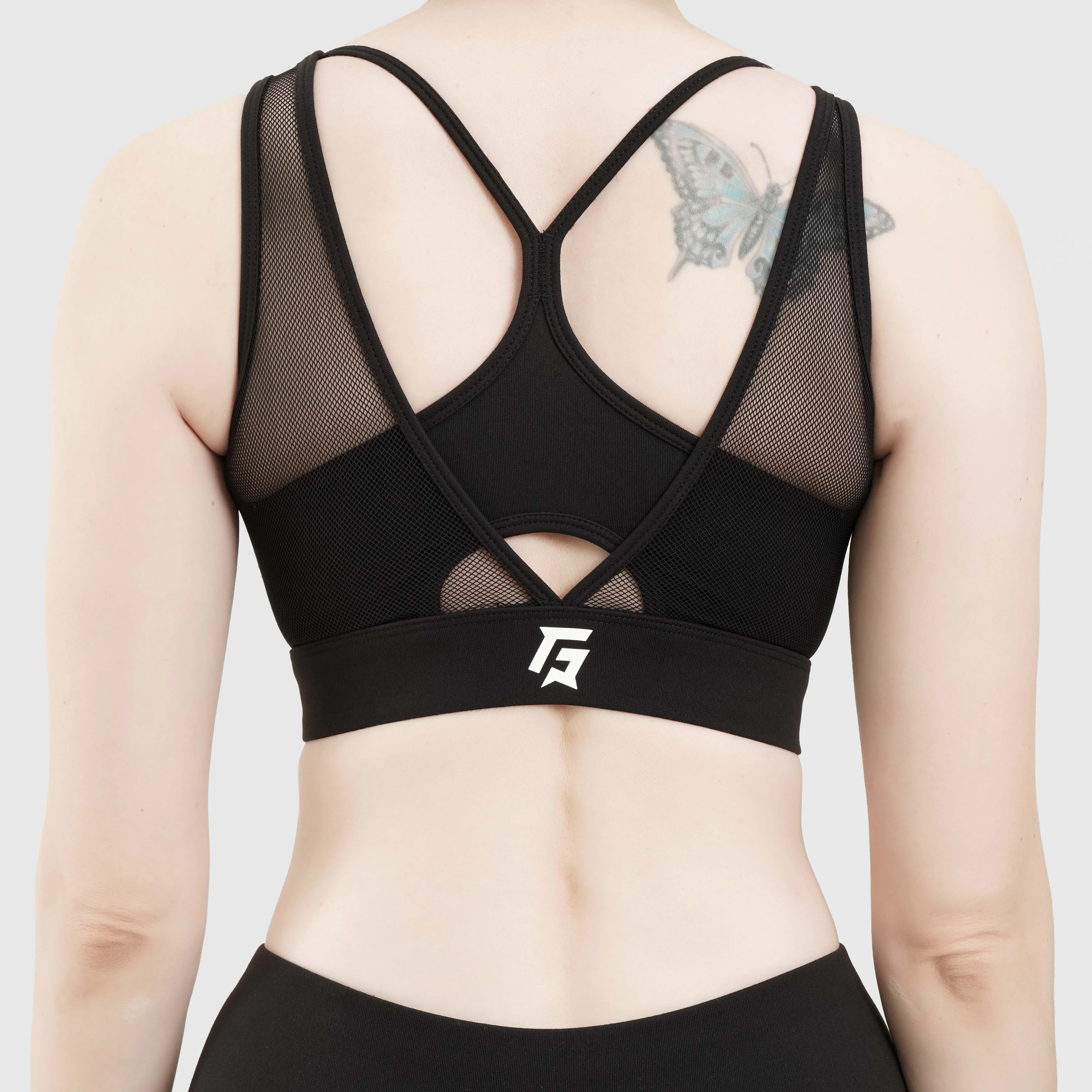 Mesh Sports Bra (Black)