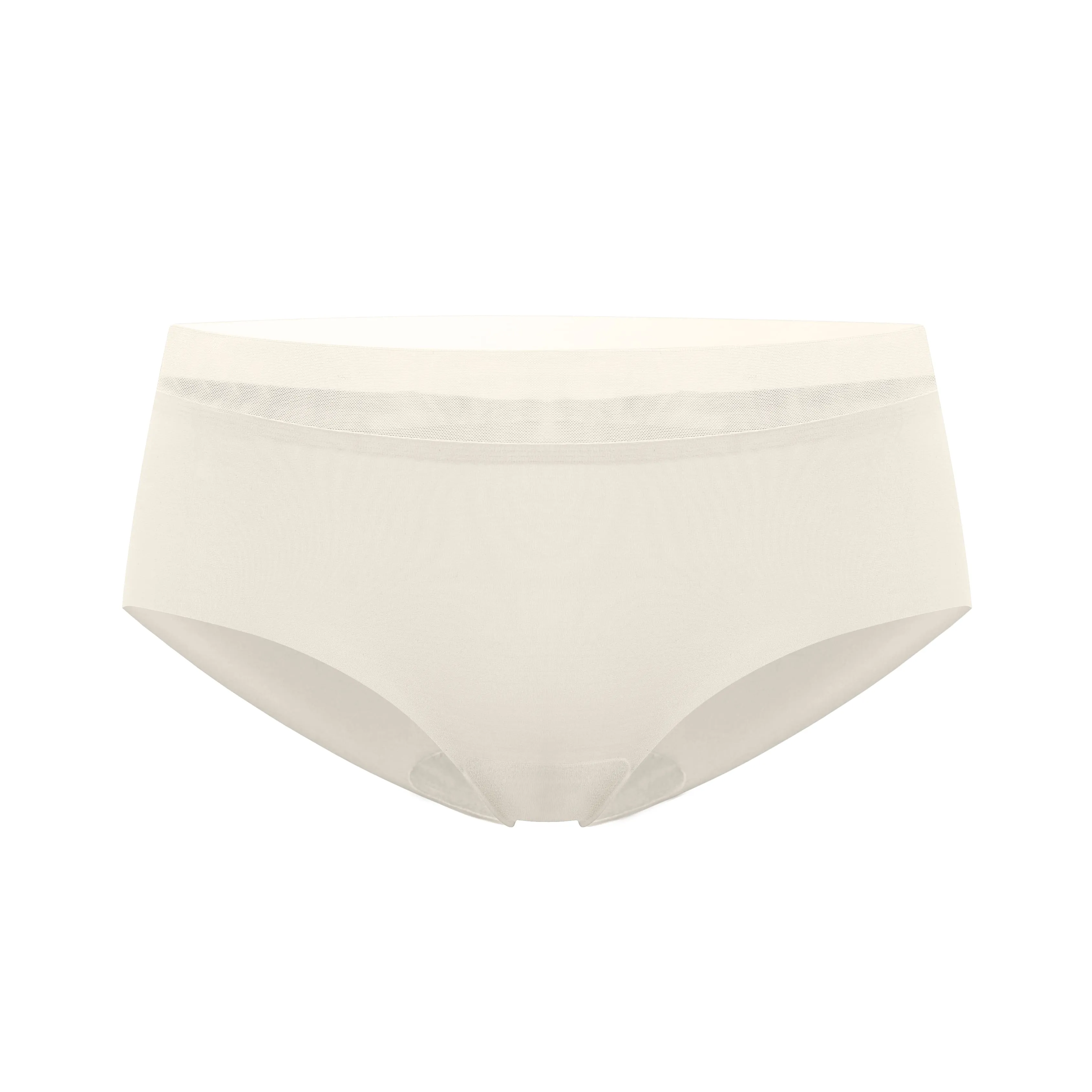 Nude Skin Mesh Mid Waist Brief