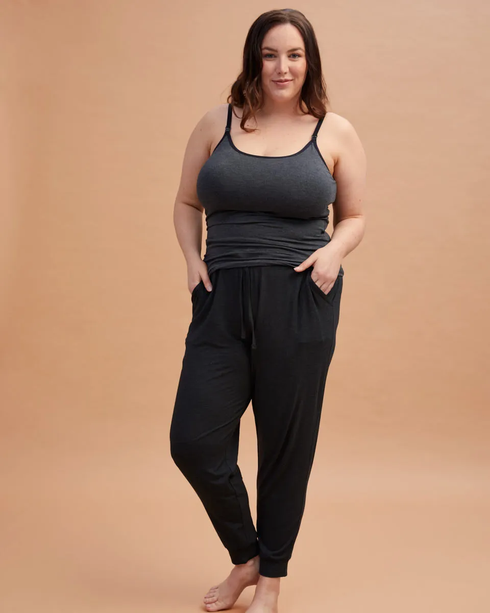 Nursing Cami Top - Charcoal