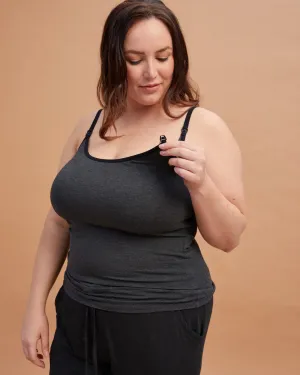 Nursing Cami Top - Charcoal