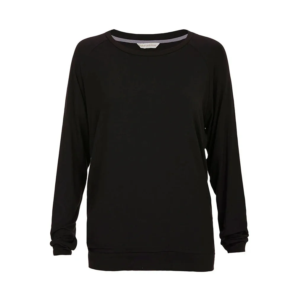 Parker Black Slouch Jersey Long Sleeve Pyjama Top