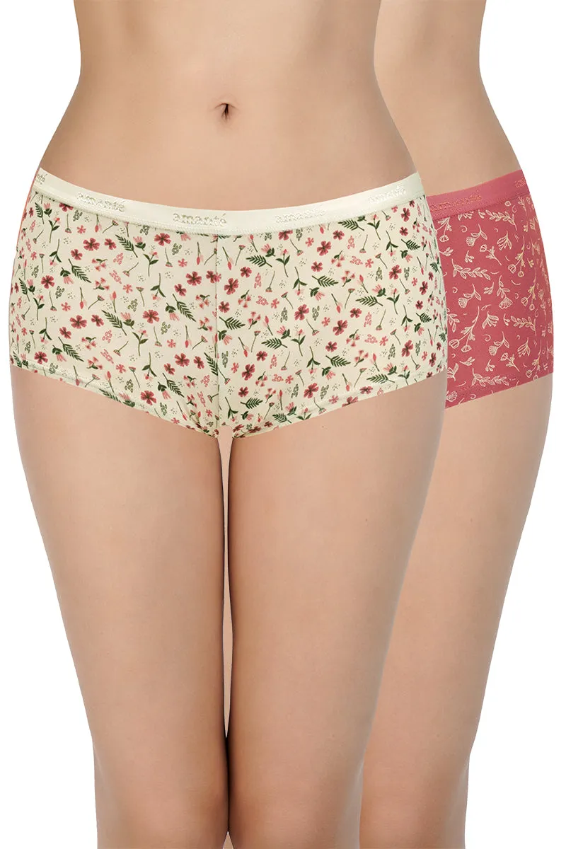 Print Low Rise Boyshort Panties (Pack of 2)