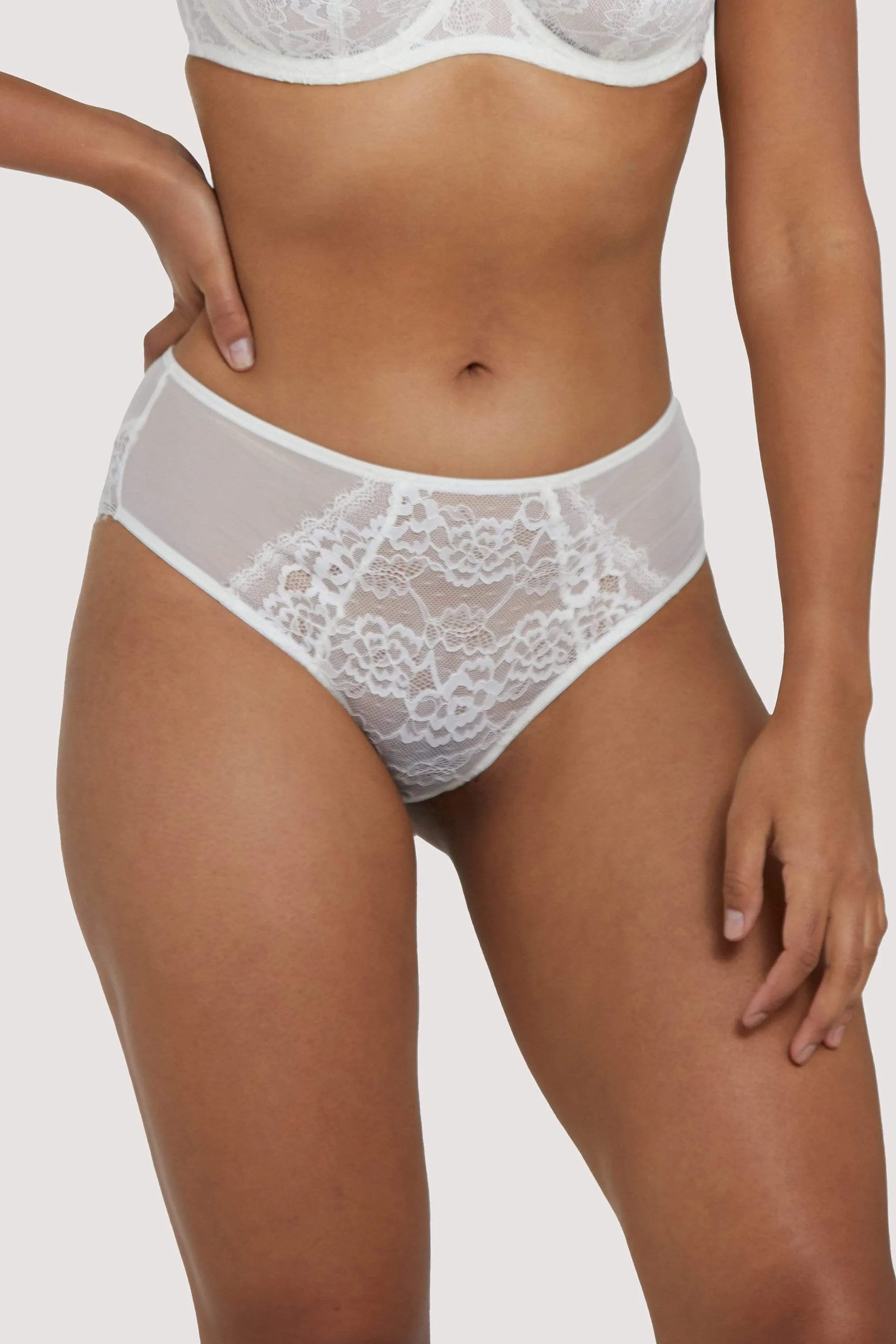 Rosalyn Ivory High Waist Brief