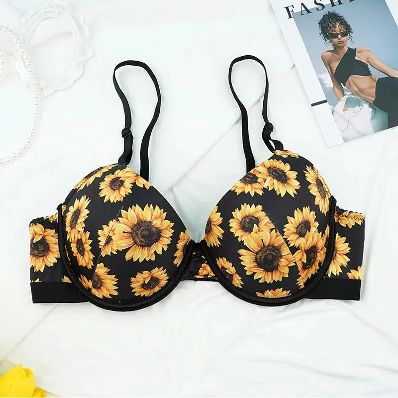 Sajiero Bex Printed Padded Bra and Panty Set