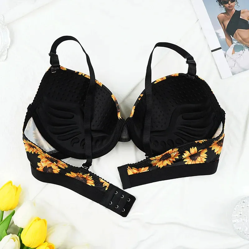 Sajiero Bex Printed Padded Bra and Panty Set