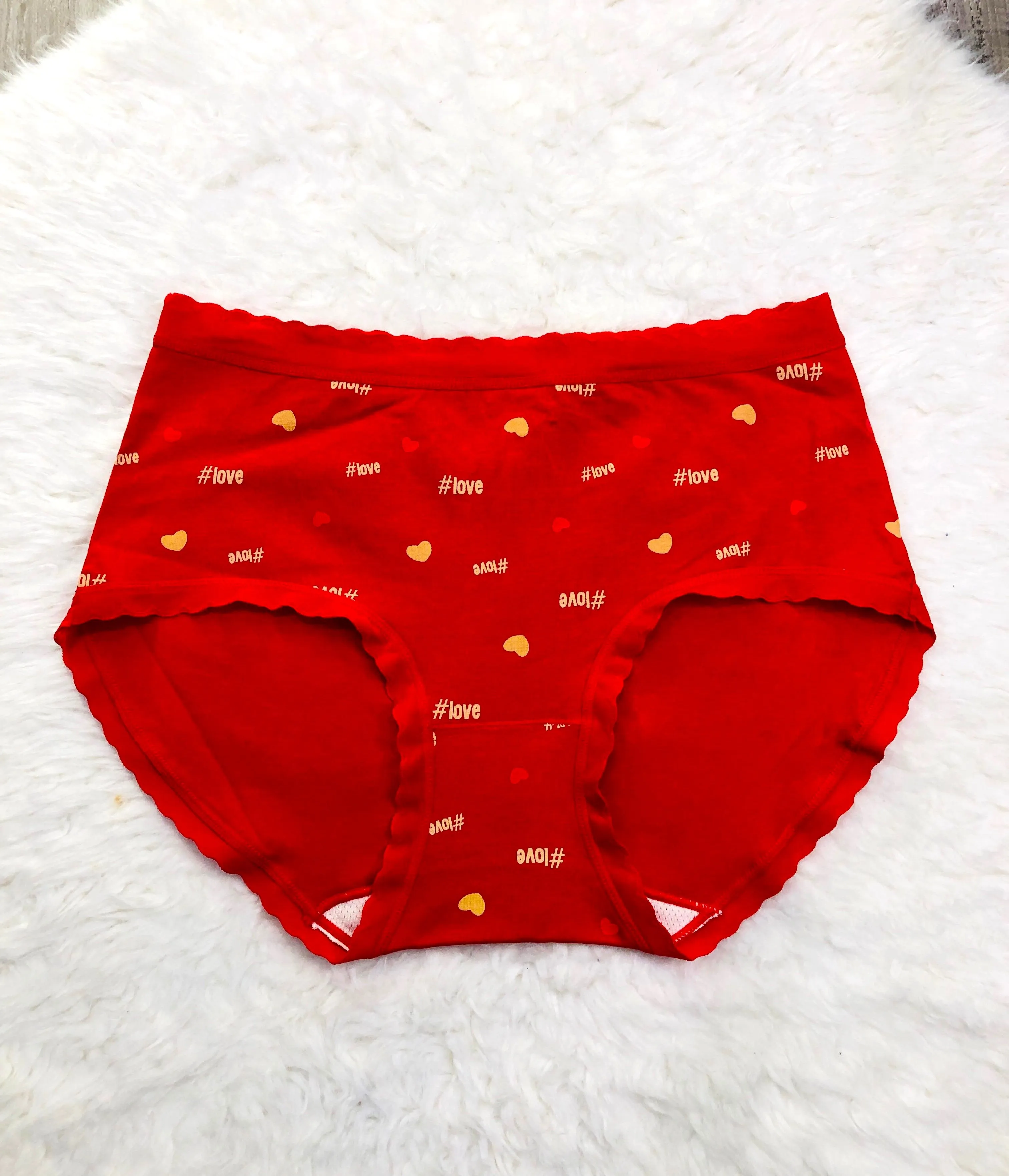 Sajiero Love Print Soft Cotton Panty