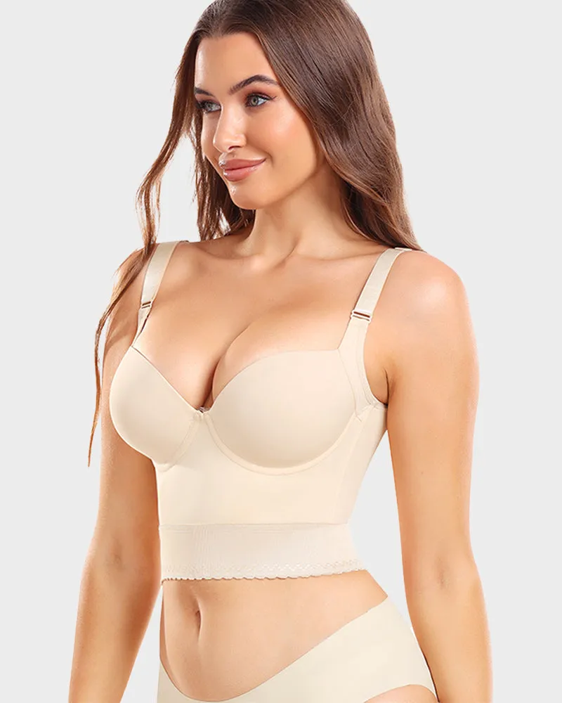 SheCurve®Built-In Shapewear Longline Push-Up Bra