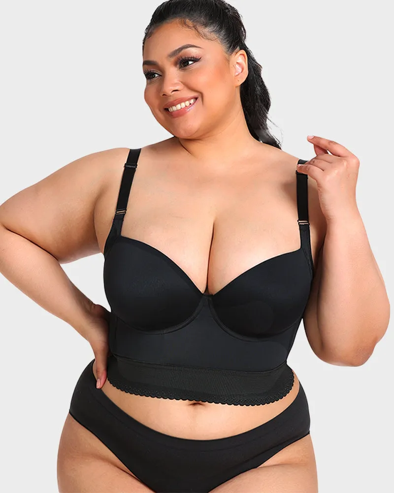 SheCurve®Built-In Shapewear Longline Push-Up Bra