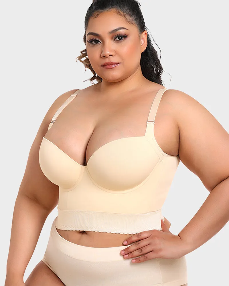 SheCurve®Built-In Shapewear Longline Push-Up Bra