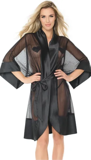 Sheer Black Robe