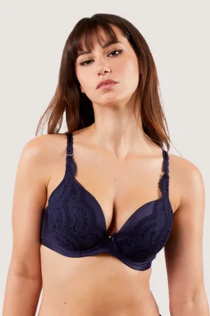 Sophia Navy Plunge & Push Up Bra