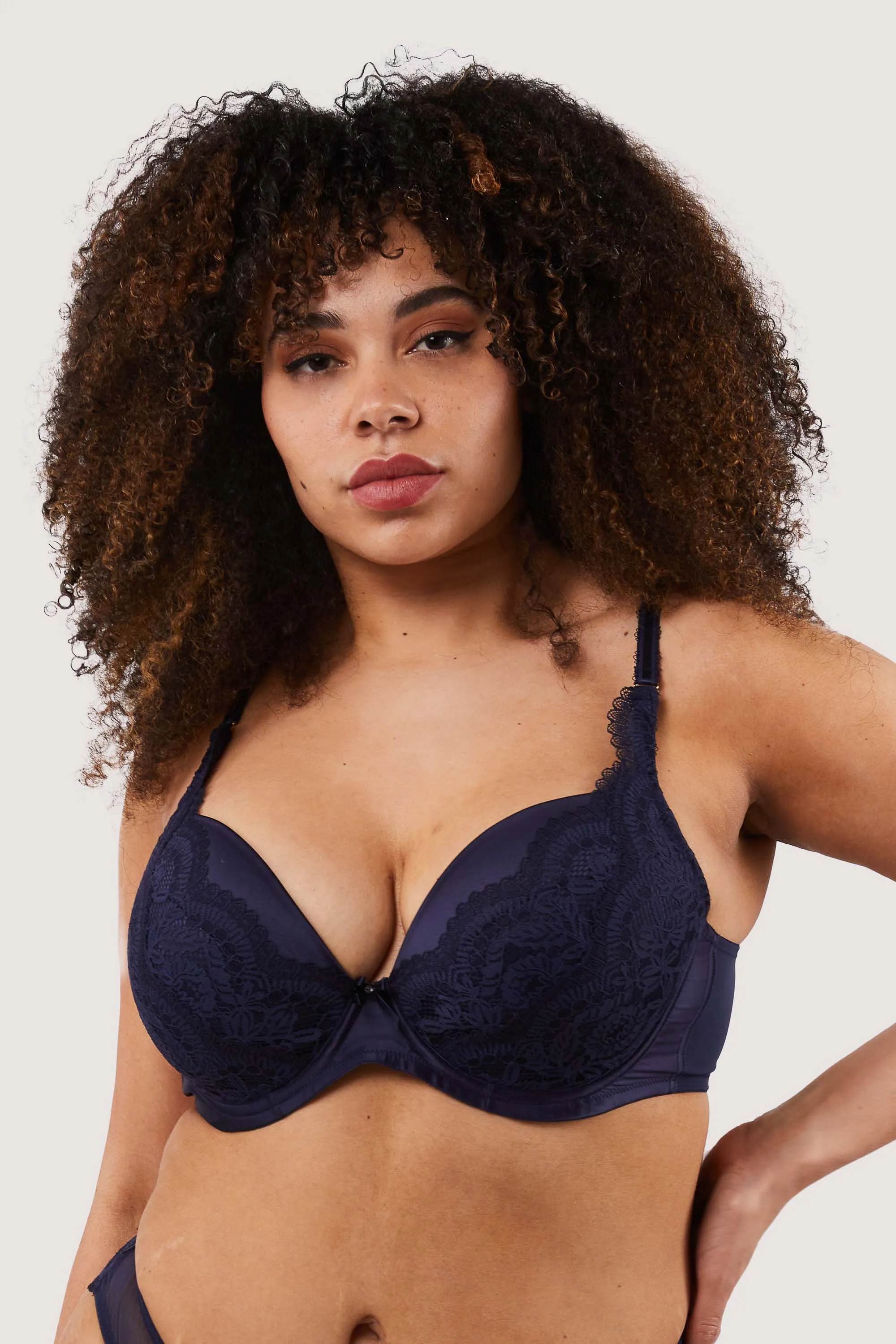 Sophia Navy Plunge & Push Up Bra