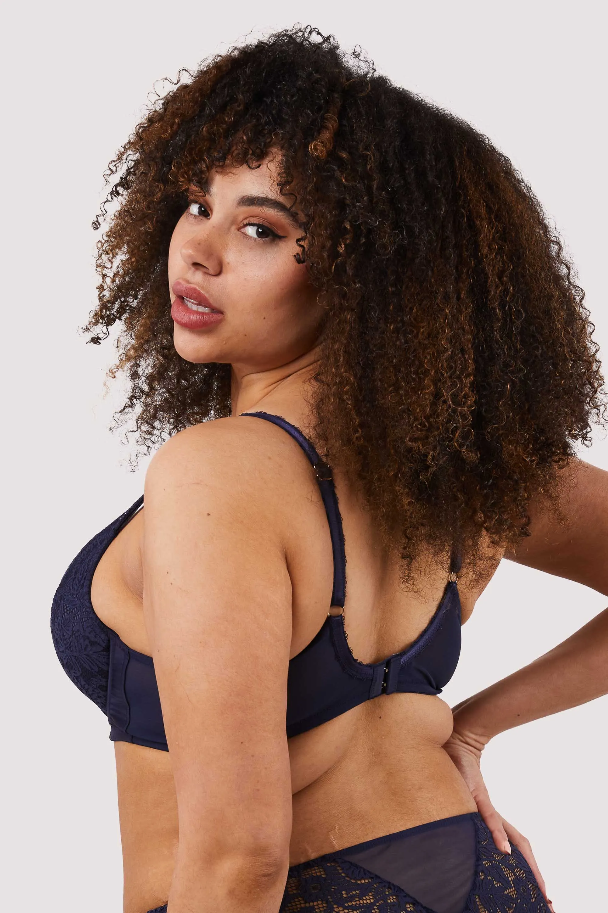 Sophia Navy Plunge & Push Up Bra