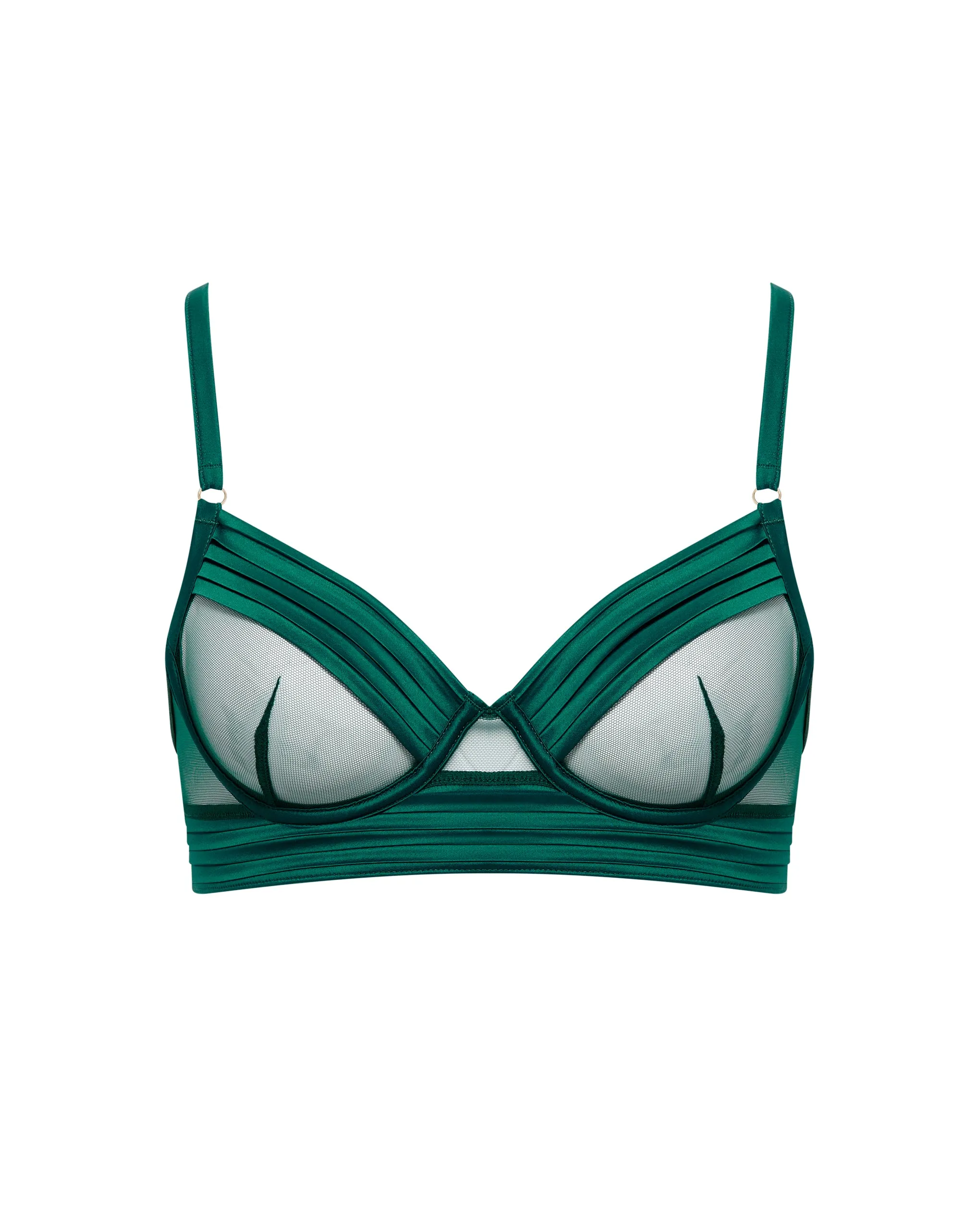 Stephanie Wired Bra Botanical Garden Green