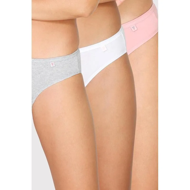 Van Heusen Women's Plain Anti-Bacterial Bikini Panties (Pack of 3)