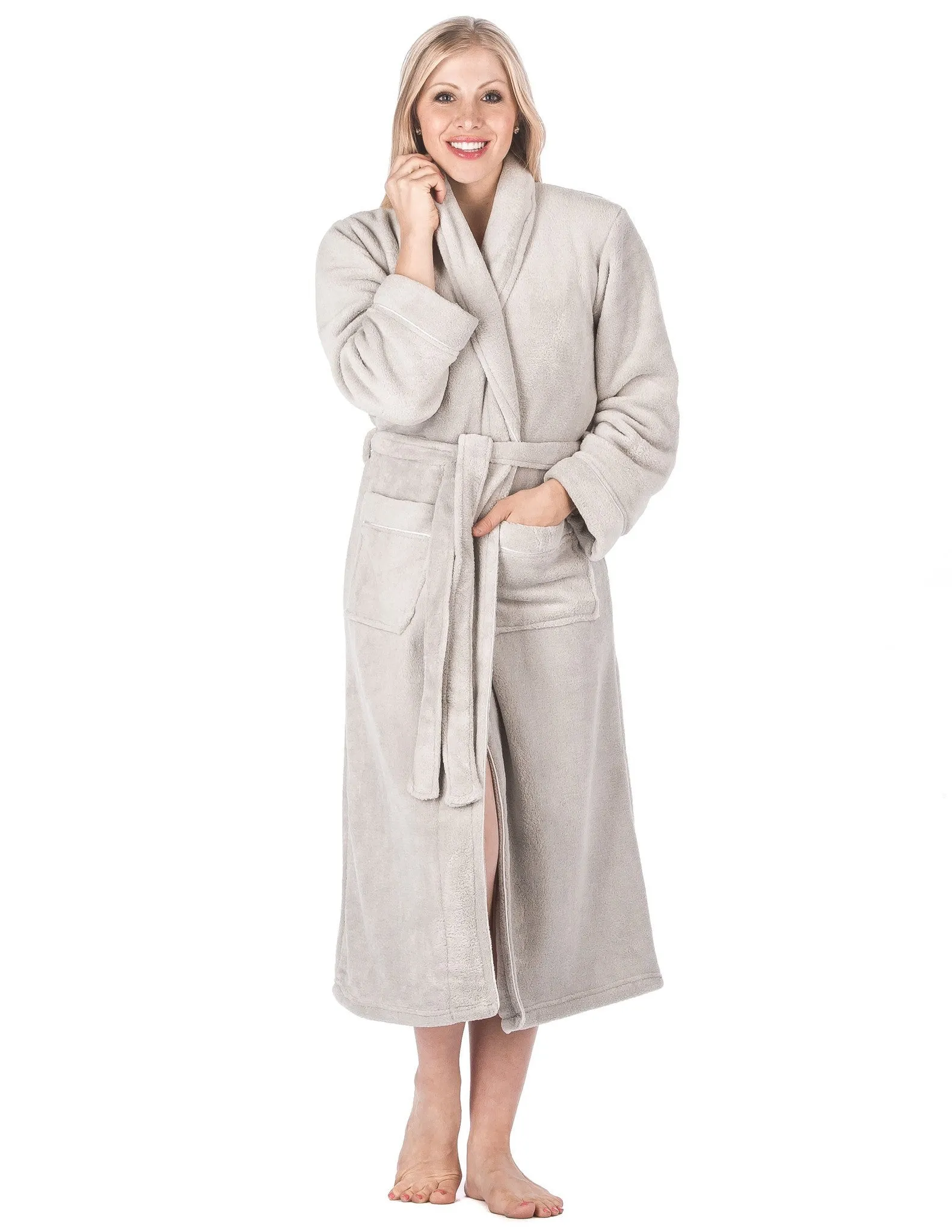 Women's Premium Coral Fleece Plush Spa/Bath Robe